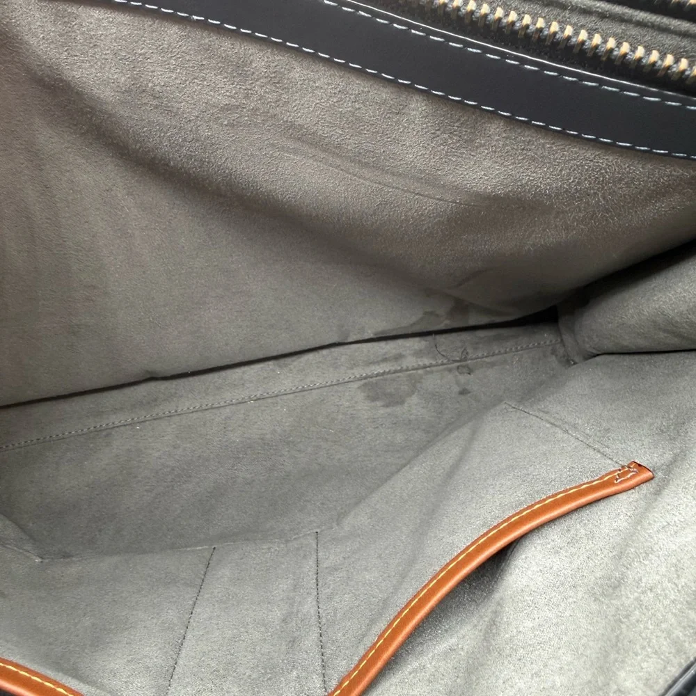 Coach blue leather messenger bag